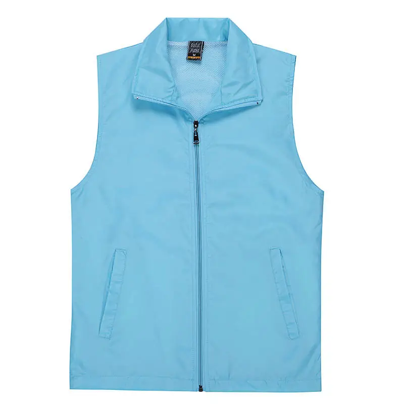 Light Blue Full Zip Vest for Women - Image 9