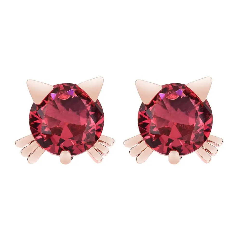 Cute Kitten Zircon Earrings for Women