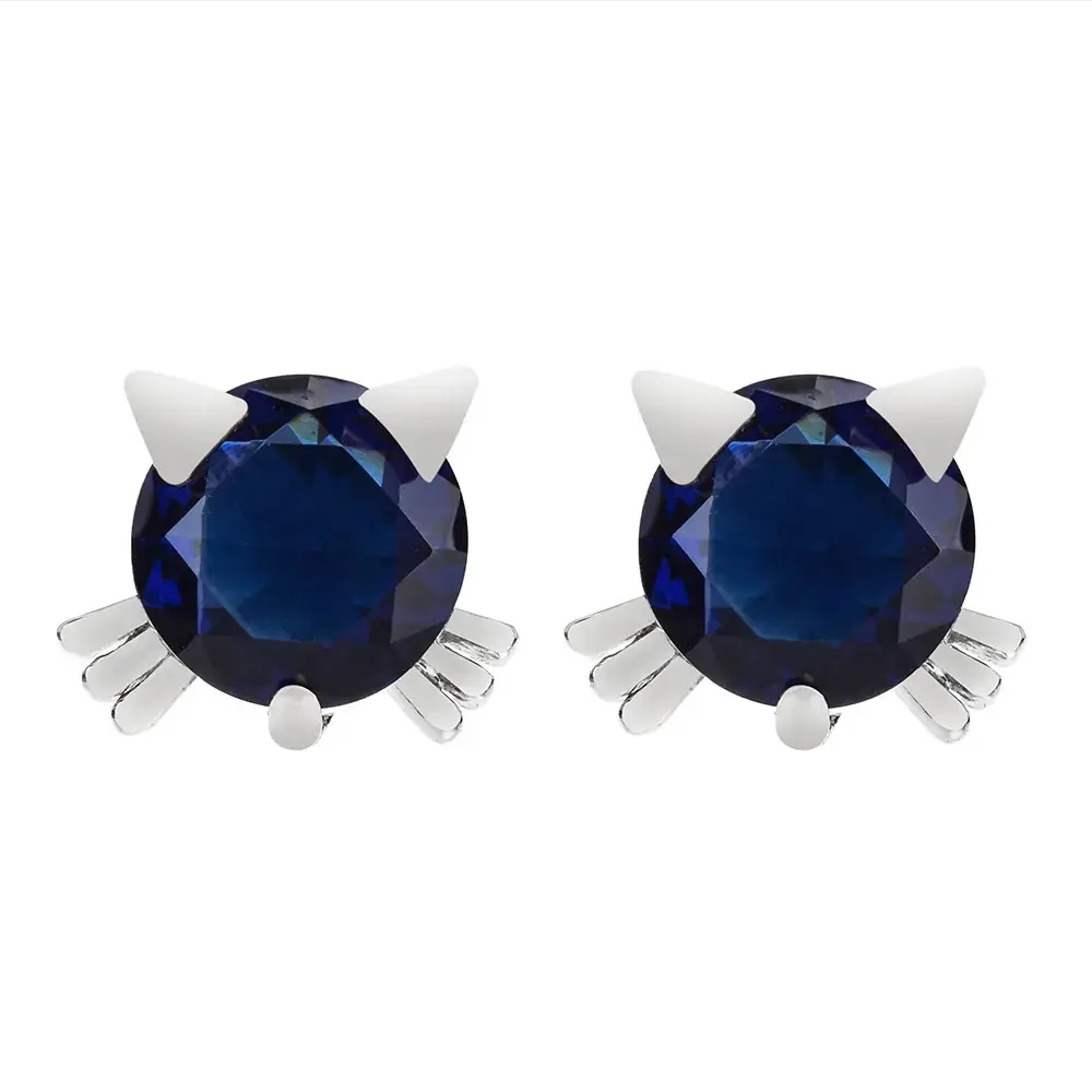 Cute Kitten Zircon Earrings for Women