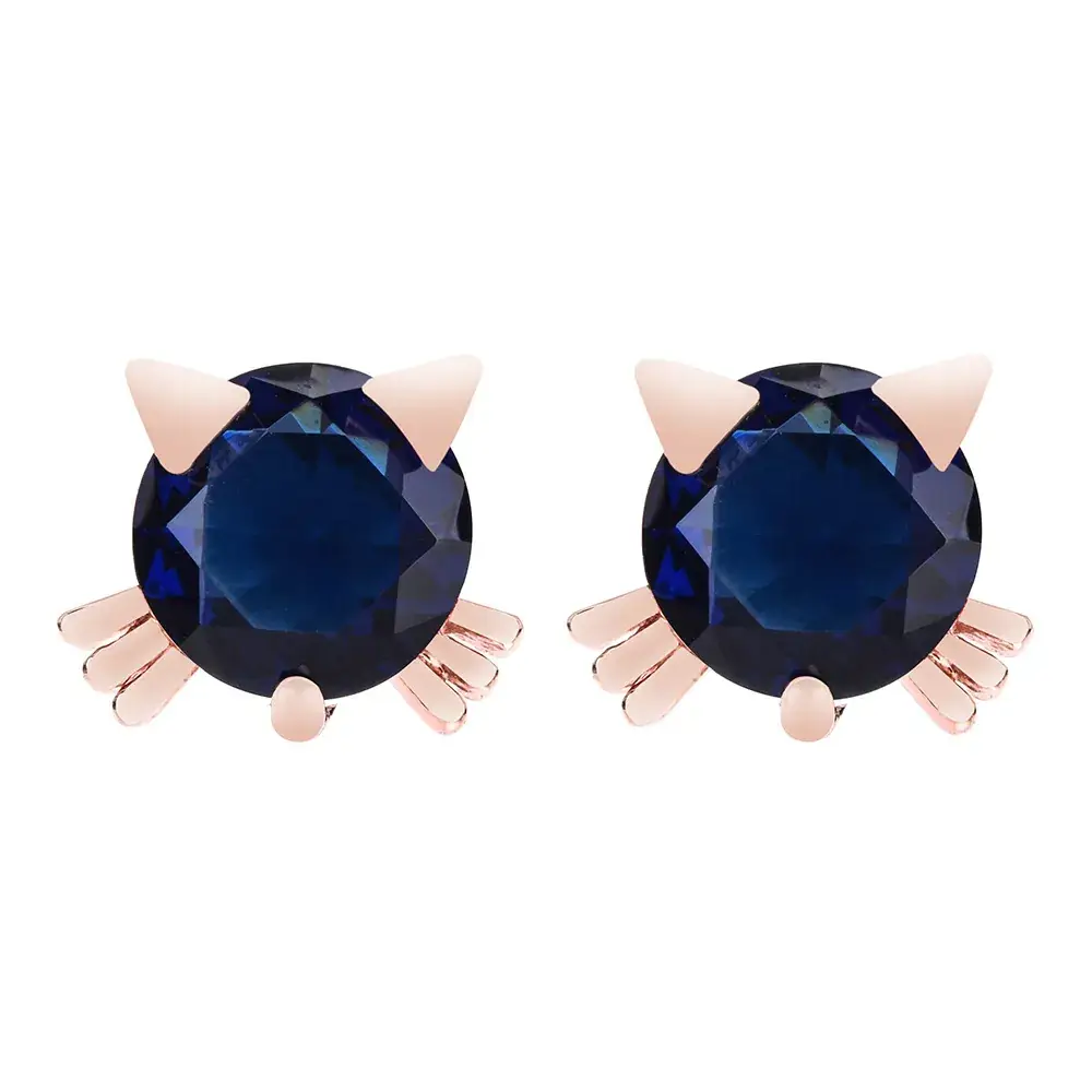 Cute Kitten Zircon Earrings for Women