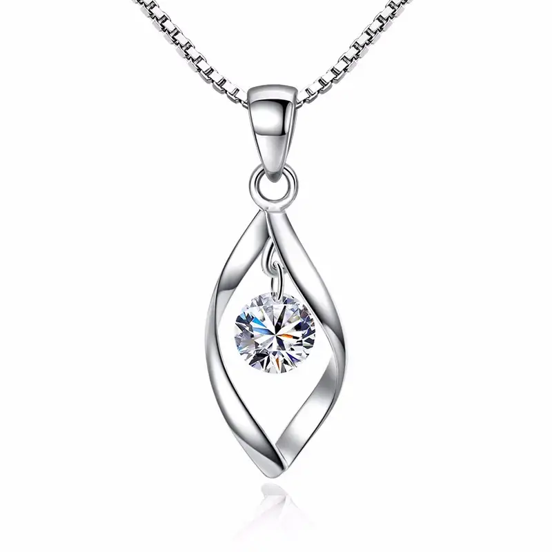 Japanese Korean Style Silver Zircon Necklace for Women - Image 5