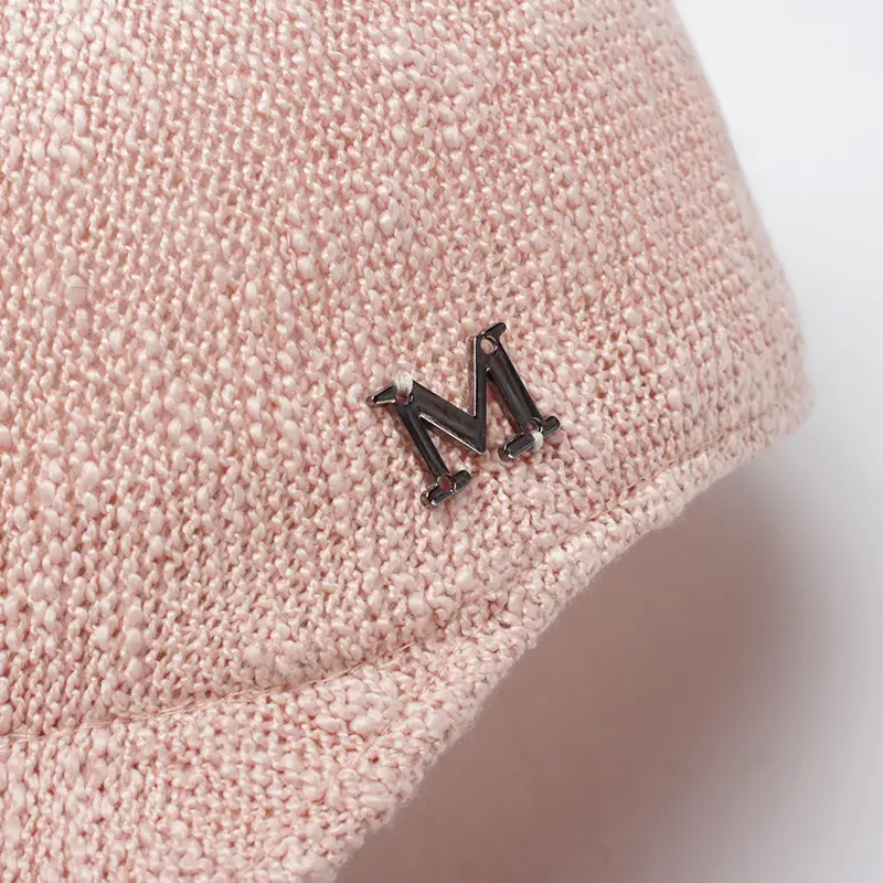 Women's Pink Knitted Ear Hat Sunscreen Cap