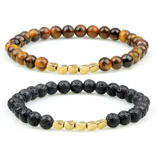 Black Matte Beads Bracelet Set for Men Women — feature 4