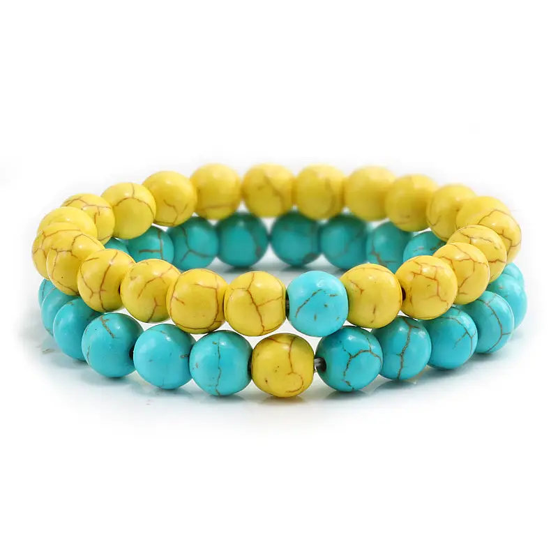 Black Matte Beads Bracelet Set for Men Women - Image 11