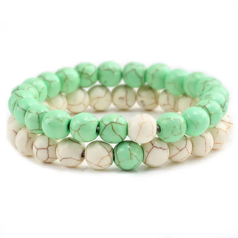 Black Matte Beads Bracelet Set for Men Women - Image 12