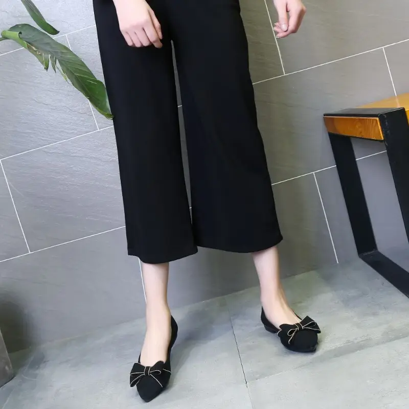 Spring and autumn new women's shoes sweet bow flat heel shallow mouth flat shoes women's old Beijing cloth shoes a generation of hair - Image 5