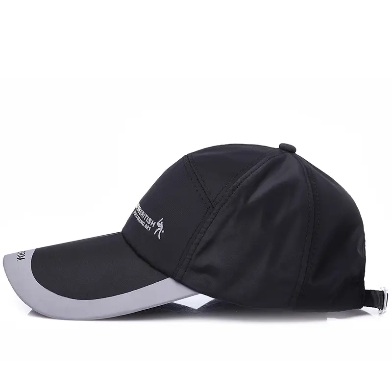 Men's Black Baseball Cap with White Trim - Image 8