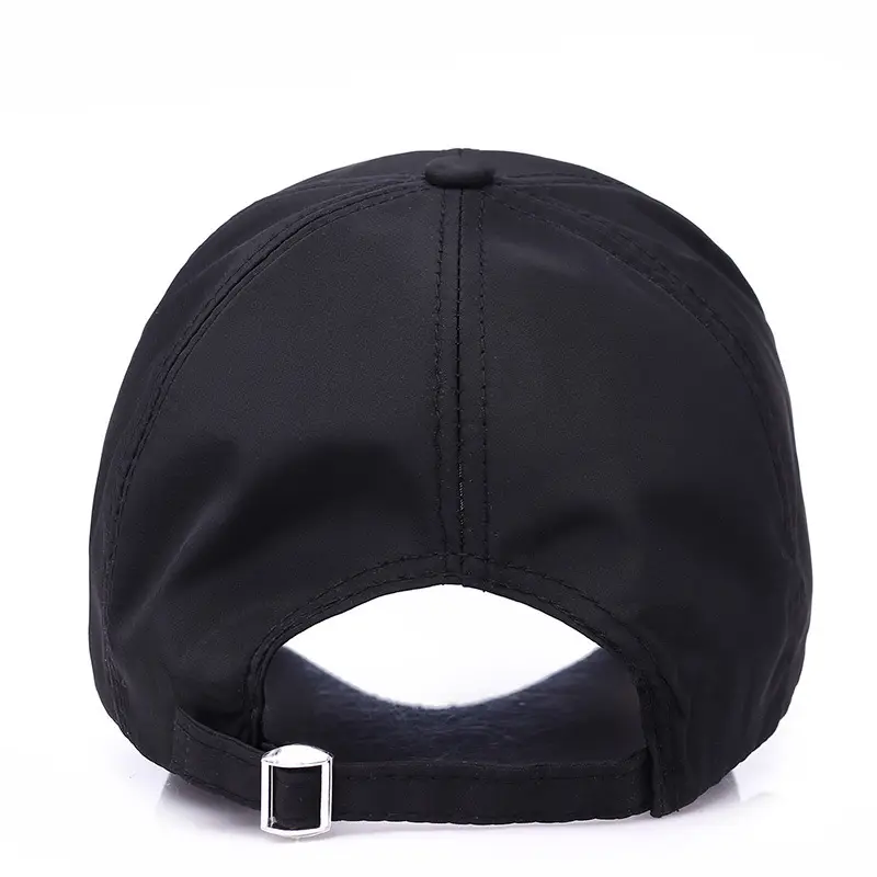 Men's Black Baseball Cap with White Trim - Image 10