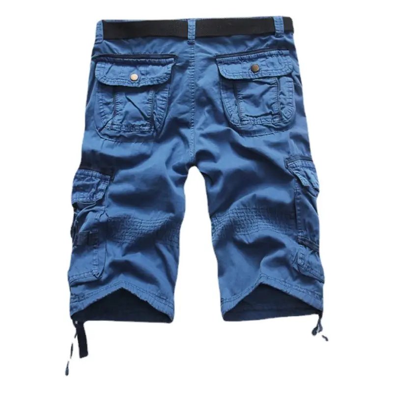 Blue 5-Point Cargo Shorts for Men 2022