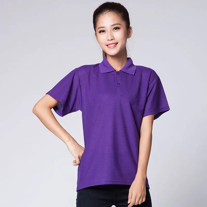 Blue Polo Shirt Short Sleeve Lapel Work Clothes - Image 15