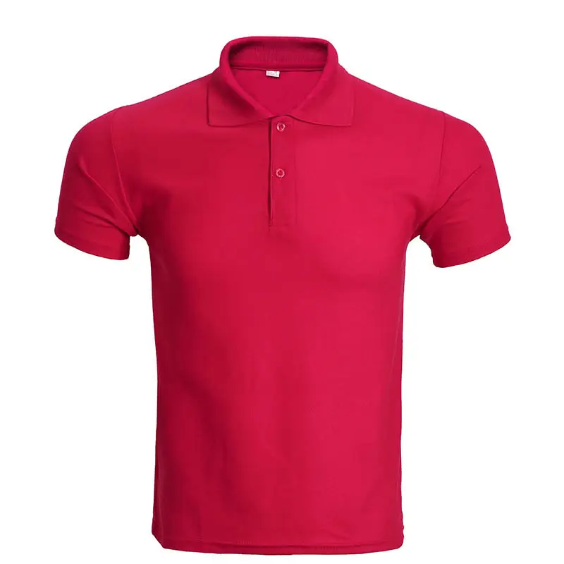 Blue Polo Shirt Short Sleeve Lapel Work Clothes - Image 3