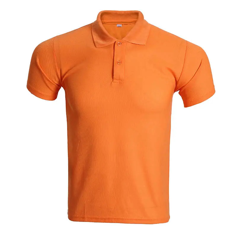 Blue Polo Shirt Short Sleeve Lapel Work Clothes - Image 8