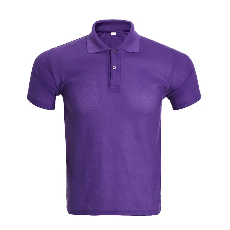 Blue Polo Shirt Short Sleeve Lapel Work Clothes - Image 4