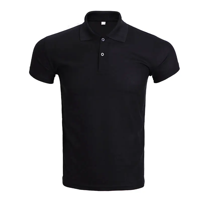 Blue Polo Shirt Short Sleeve Lapel Work Clothes - Image 5