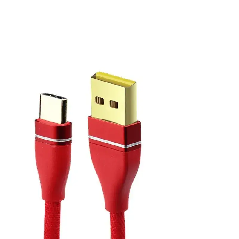 Android Type-C Fast Charging Cable 3A Gold Plated Braided - Image 5