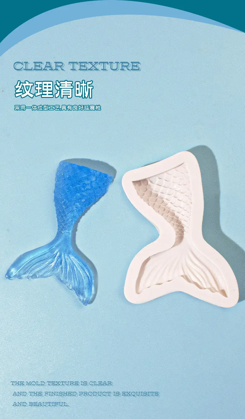 Sanxin Fishtail Flip Sugar Silicone Mold 64mm — feature 3
