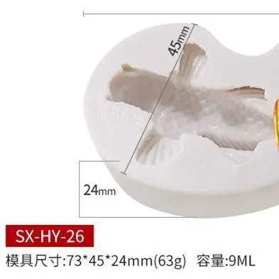 Sanxin Fishtail Flip Sugar Silicone Mold 64mm - Image 18