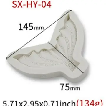Sanxin Fishtail Flip Sugar Silicone Mold 64mm - Image 3