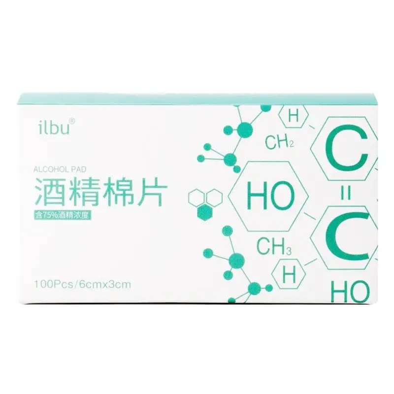 6X6cm Alcohol Cotton Skin Wound Disinfection Sheet 100 Pcs