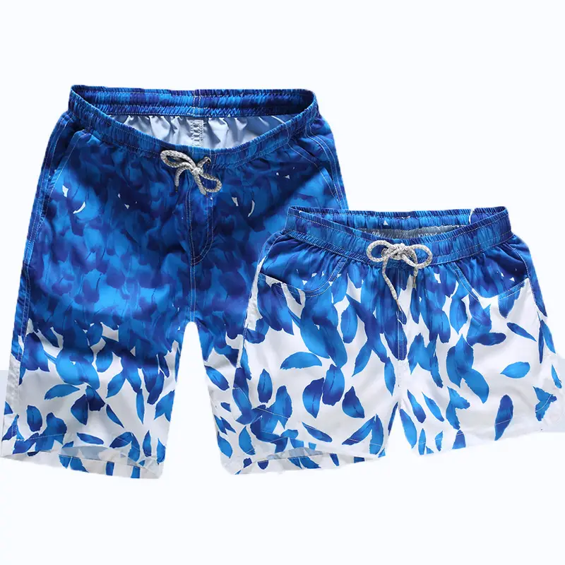 Men Floral Shorts Navy Blue Quick Dry Beach Wear - Image 47