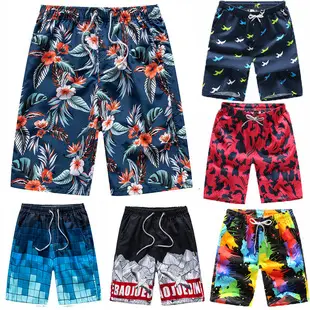 Men Floral Shorts Navy Blue Quick Dry Beach Wear — feature 9