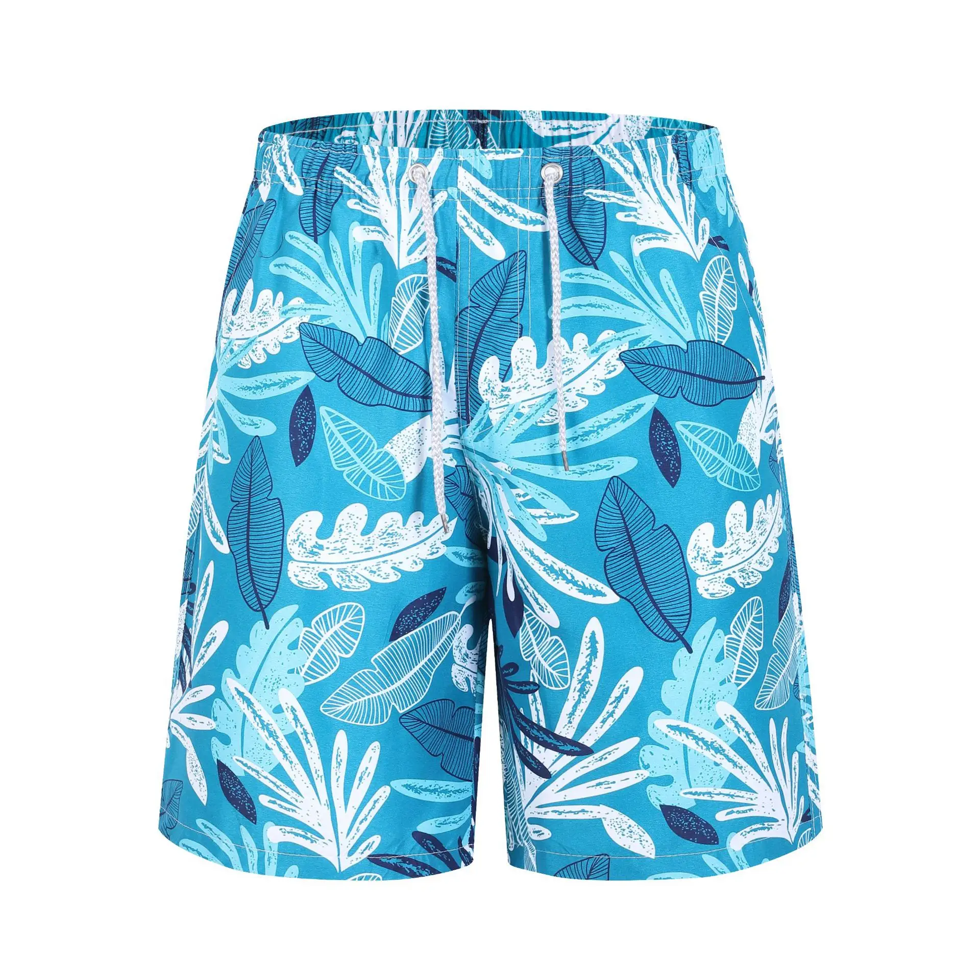 Men Floral Shorts Navy Blue Quick Dry Beach Wear - Image 40
