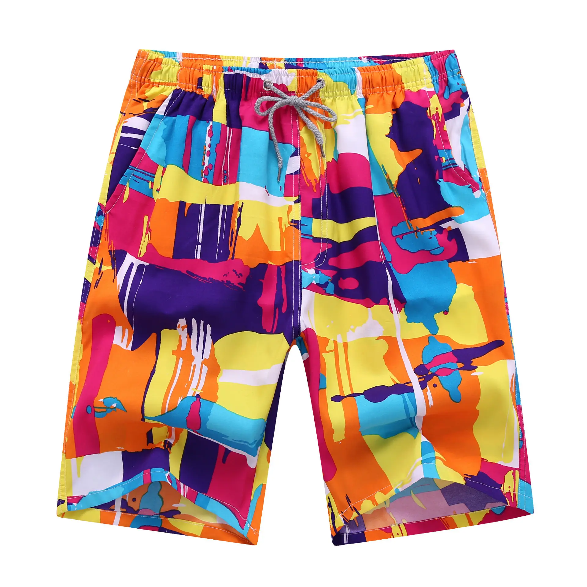 Men Floral Shorts Navy Blue Quick Dry Beach Wear - Image 15