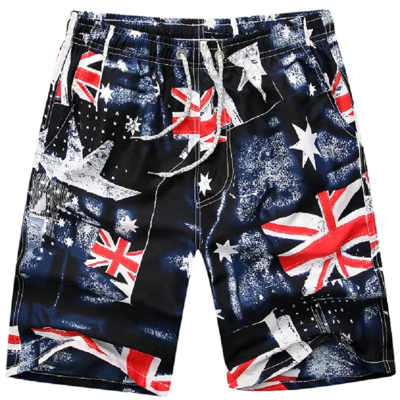 Men Floral Shorts Navy Blue Quick Dry Beach Wear - Image 16