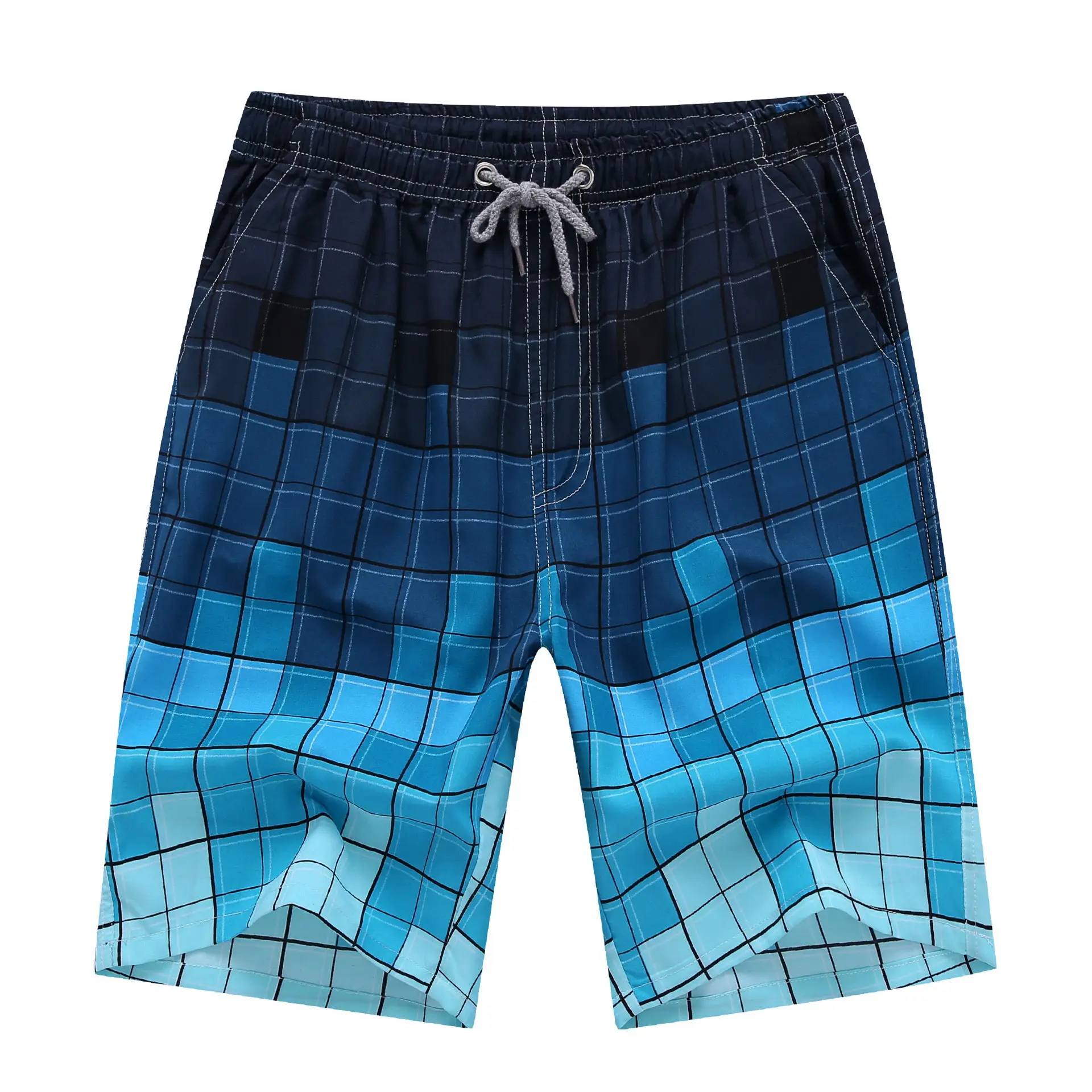 Men Floral Shorts Navy Blue Quick Dry Beach Wear - Image 17