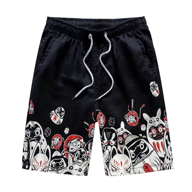 Men Floral Shorts Navy Blue Quick Dry Beach Wear - Image 18