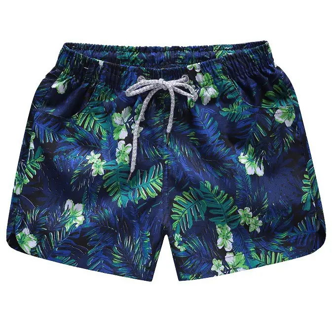 Men Floral Shorts Navy Blue Quick Dry Beach Wear - Image 26
