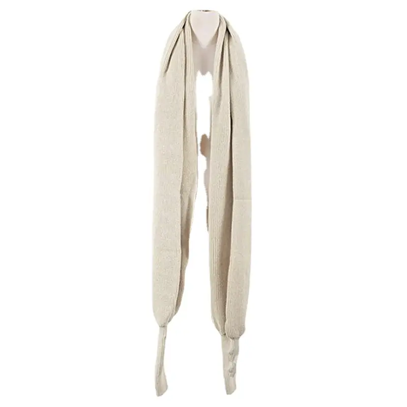 Ladies Wool Knitted Shawl Monochrome Winter Warm - Image 15