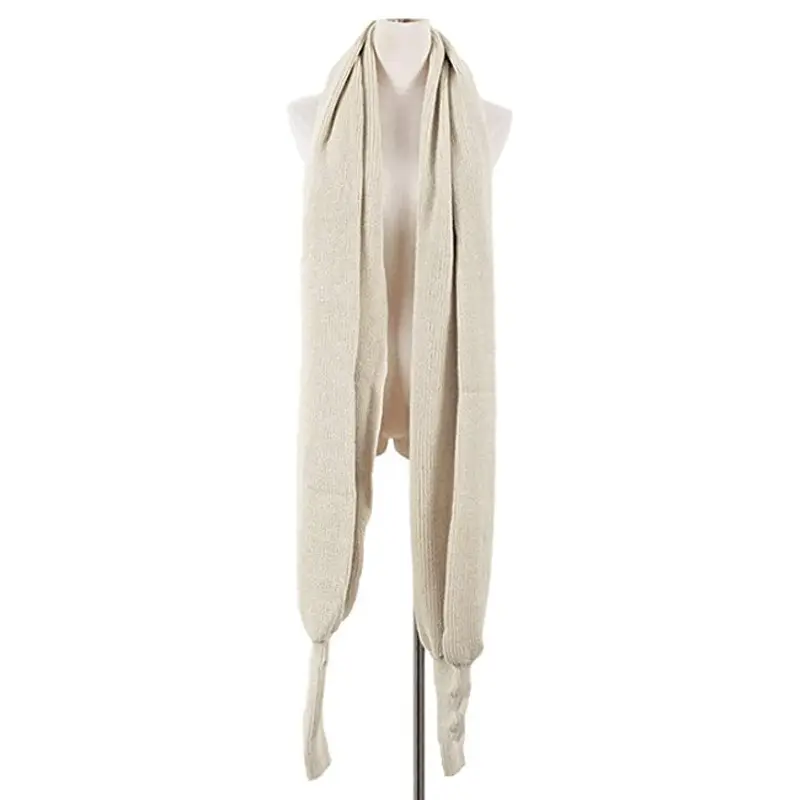 Ladies Wool Knitted Shawl Monochrome Winter Warm — feature 8