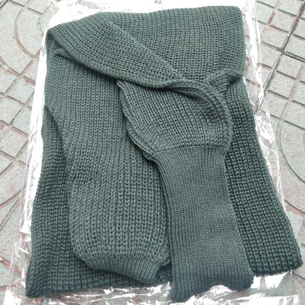 Ladies Wool Knitted Shawl Monochrome Winter Warm - Image 9