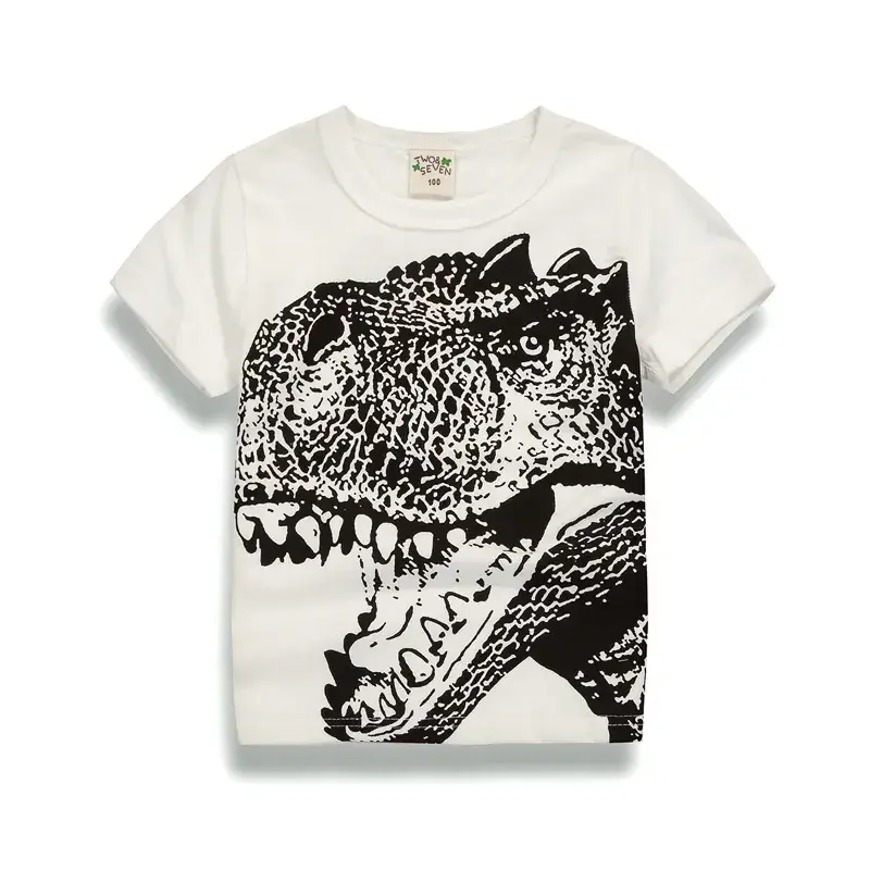 2024 Kids T-Shirt White Graphic Print Short Sleeve Cotton - Image 3