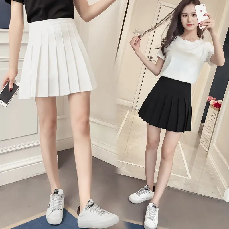 Black Pleated Skirt for Women Spring Summer 2026 - Image 9