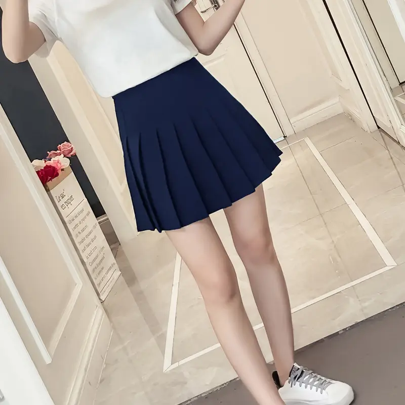 Black Pleated Skirt for Women Spring Summer 2026 - Image 6