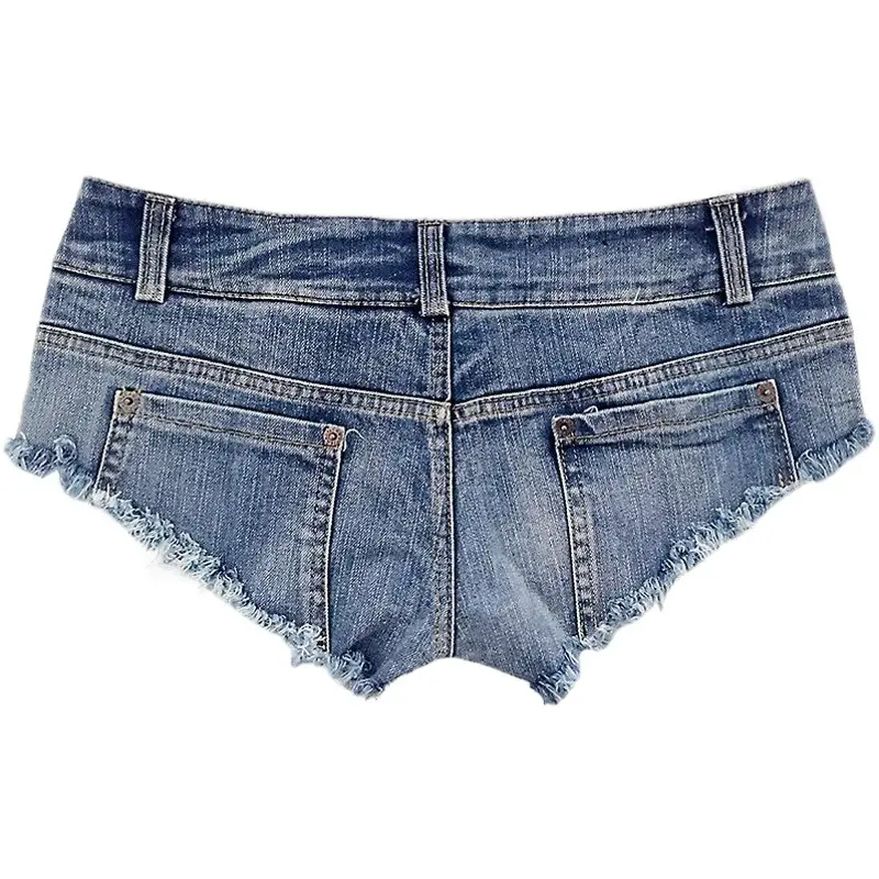 Meilaia New Summer Women's Denim Shorts with Hole Design
