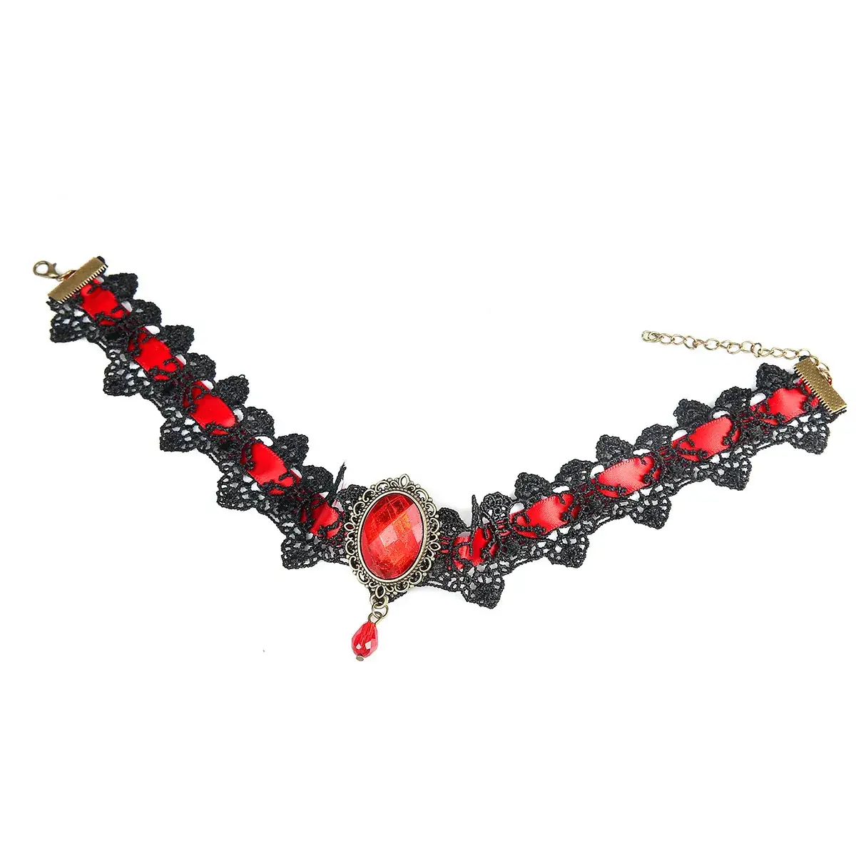 Gothic Red Diamond Necklace for Women - Image 9