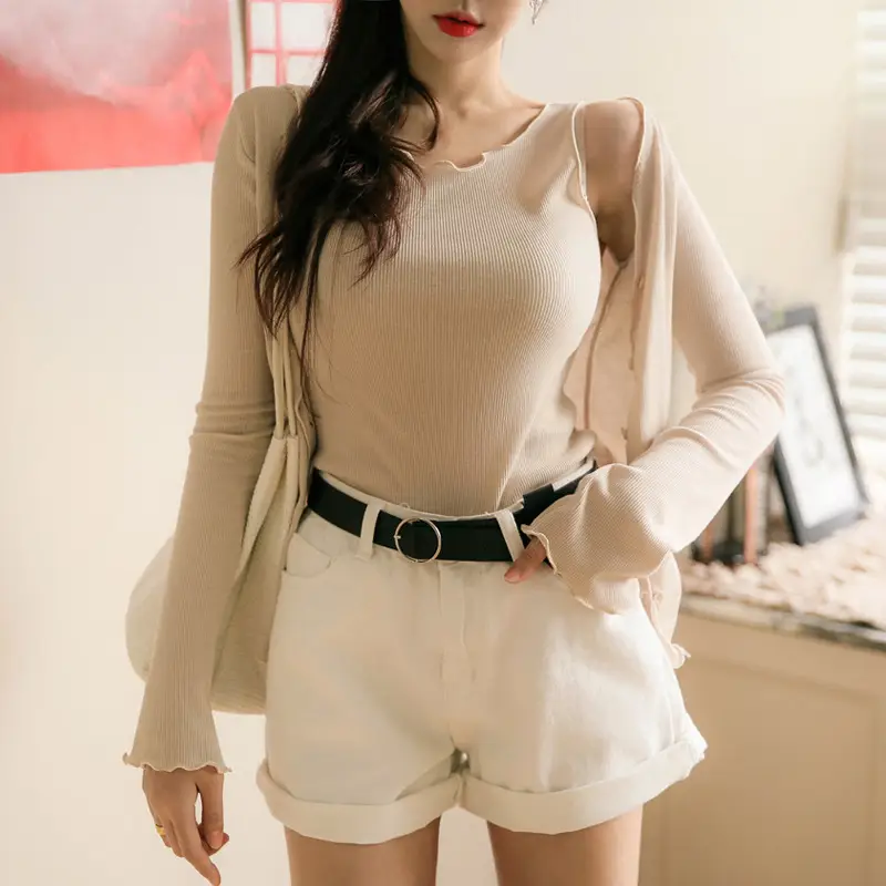 Summer Korean Style Women's Mon Print High Waist Shorts Set - Image 15