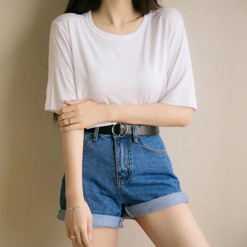 Summer Korean Style Women's Mon Print High Waist Shorts Set - Image 7