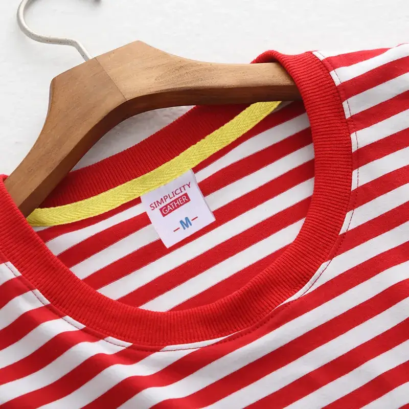 Summer Striped Cotton Family T-Shirt Set for Kids - Image 4