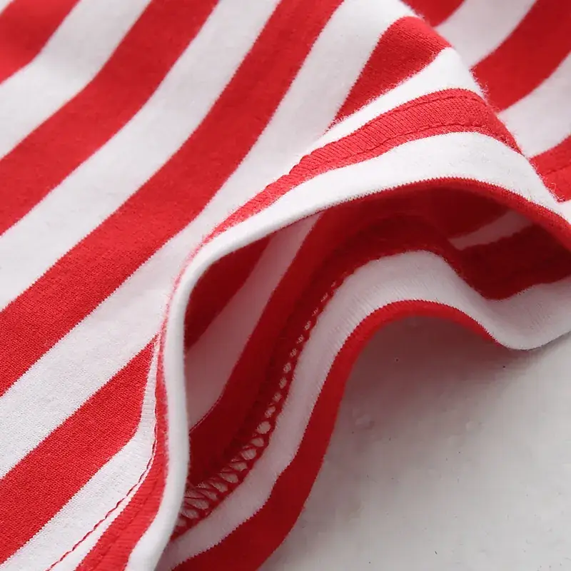 Summer Striped Cotton Family T-Shirt Set for Kids - Image 5