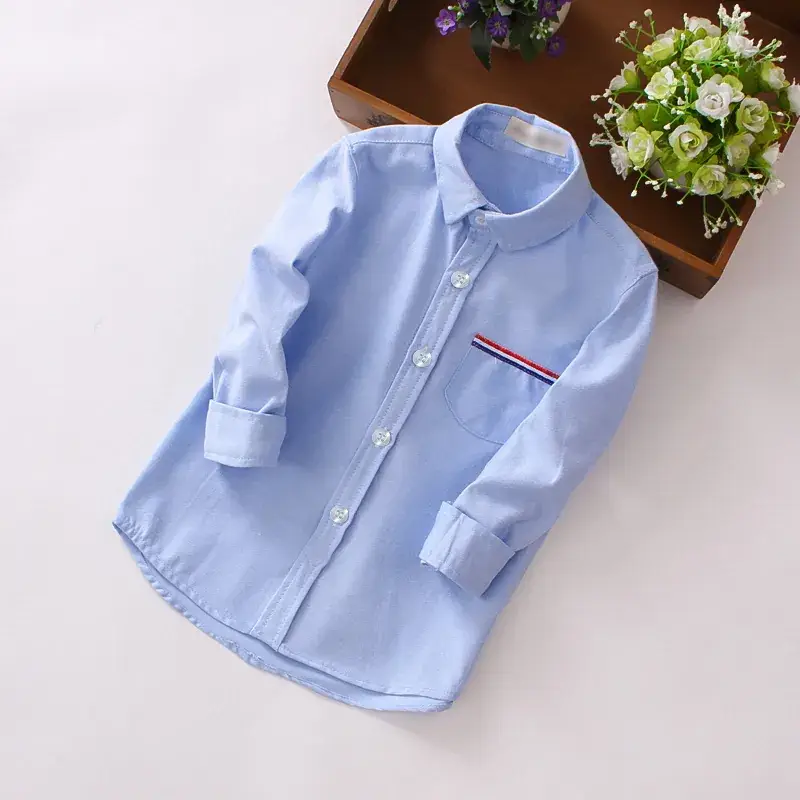 Boys Shirts 2020 Green Long Sleeve Children Clothing
