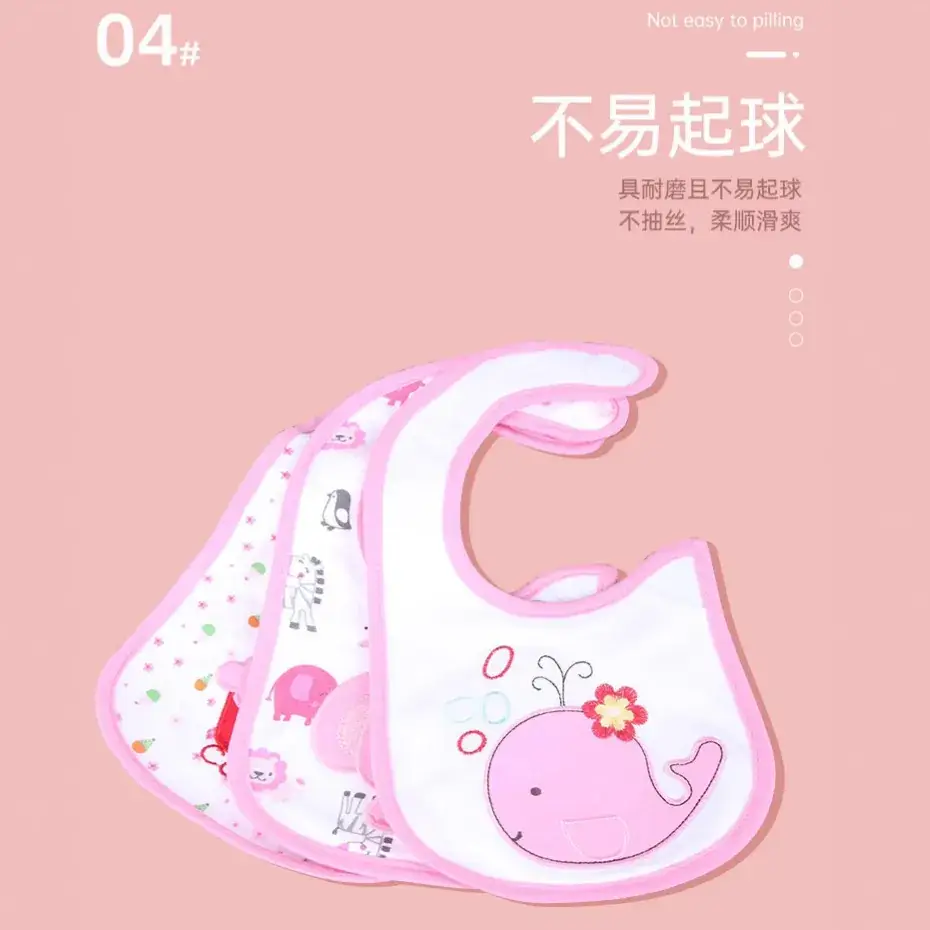 Waterproof Children's Saliva Towel with Cartoon Print - Image 2