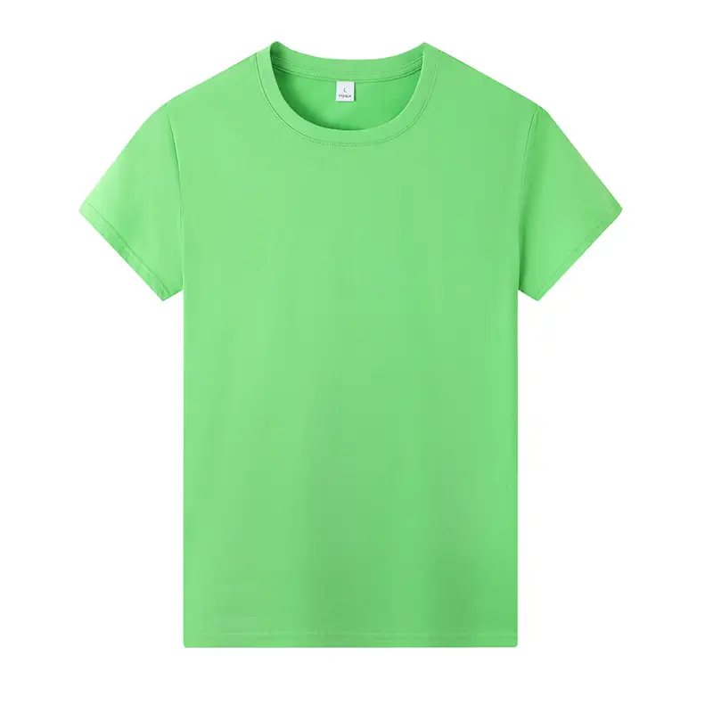 Summer Men Cotton Korean Crewneck T-Shirt Red - Image 10