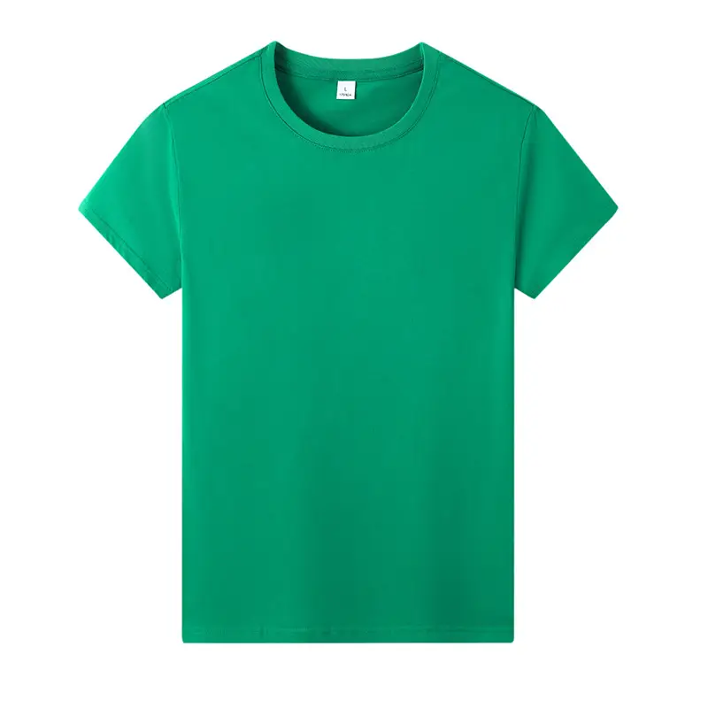 Summer Men Cotton Korean Crewneck T-Shirt Red - Image 4