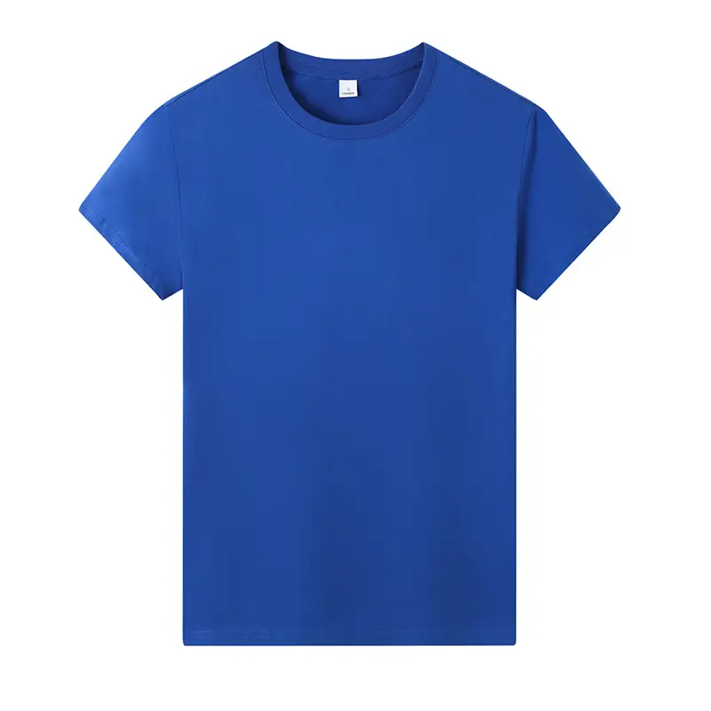 Summer Men Cotton Korean Crewneck T-Shirt Red - Image 7