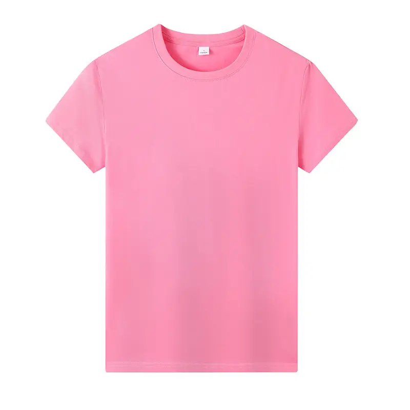 Summer Men Cotton Korean Crewneck T-Shirt Red - Image 8