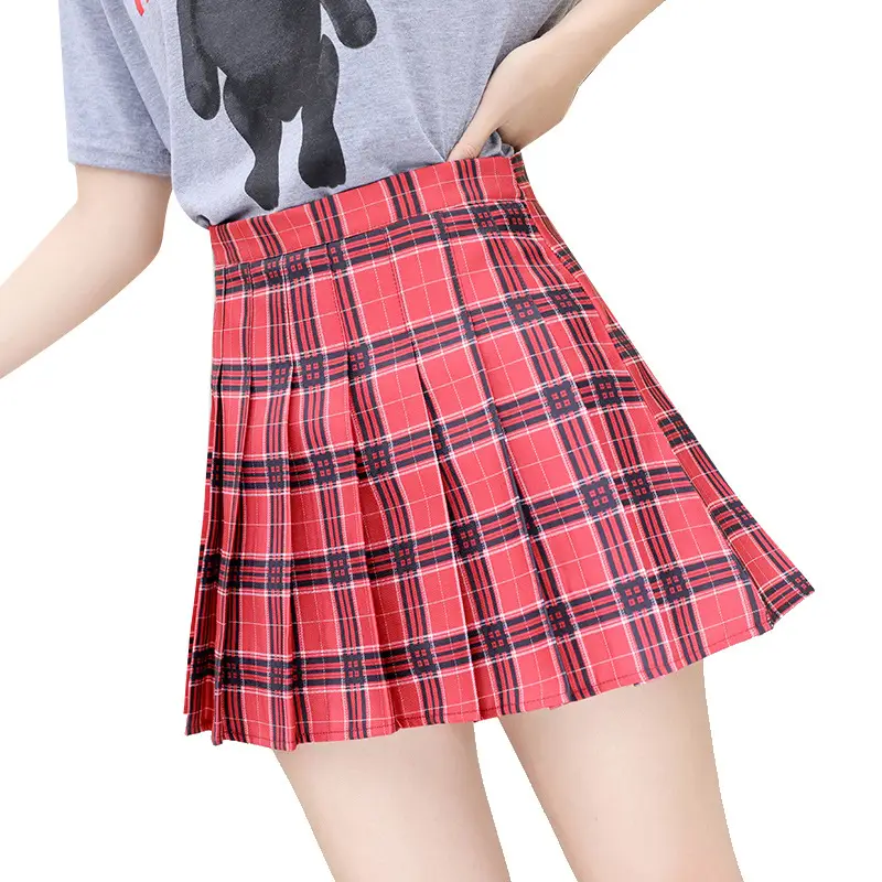 Women Pleated Skirt Summer Jk Slimming High Waist